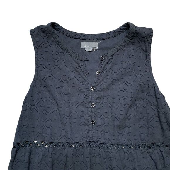 ANTHROPOLOGIE Ismene Black Tiered Sleeveless Textured Dress Size XL - Picture 4 of 7